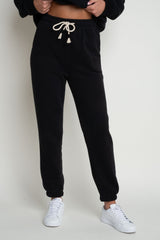 BLACK REGULAR FIT SWEATPANTS – MILOS