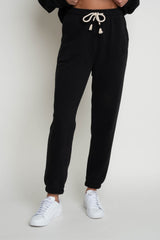 BLACK REGULAR FIT SWEATPANTS – MILOS