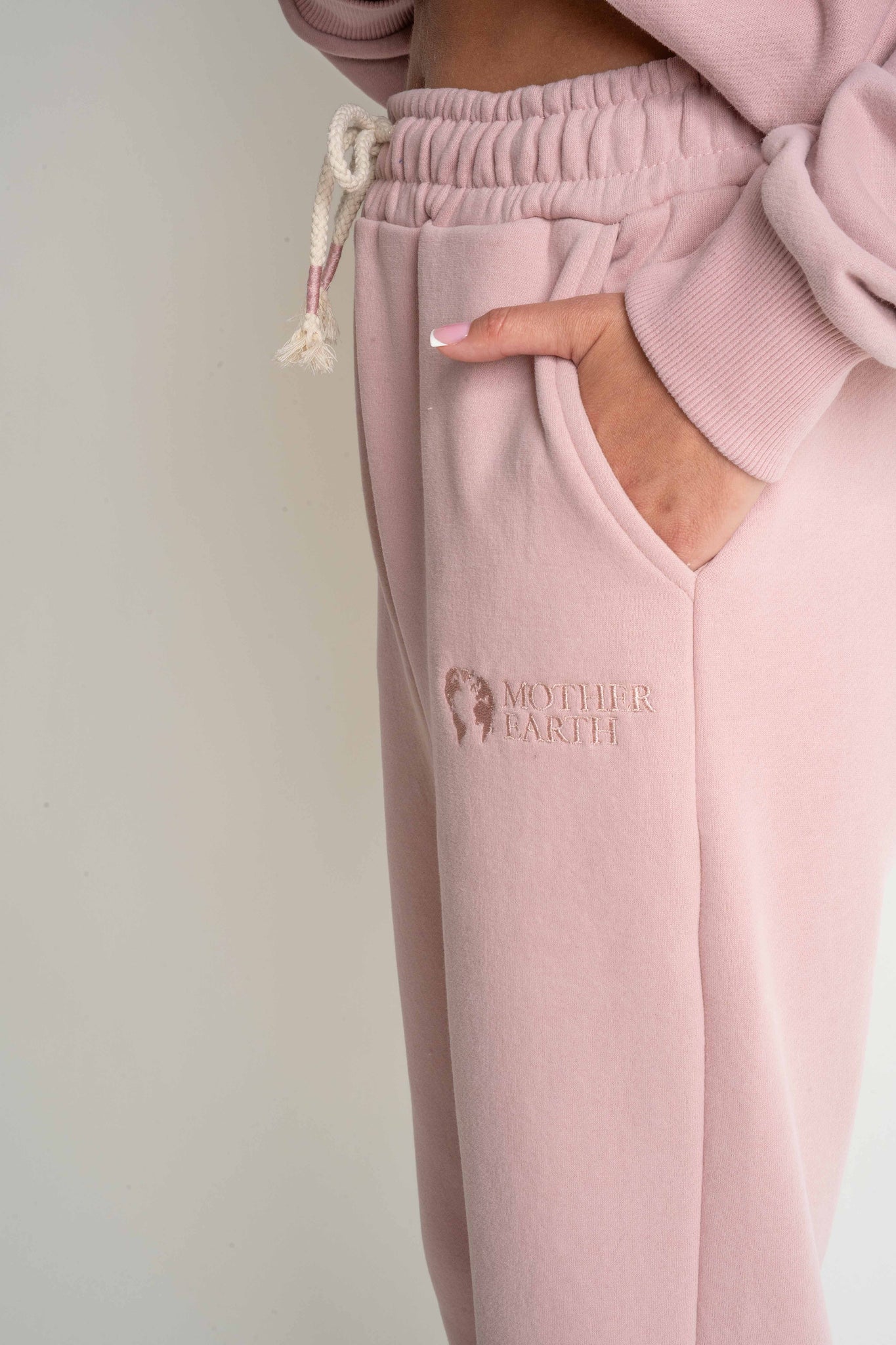 LIGHT PINK JOGGER SWEATPANTS - BEGERA