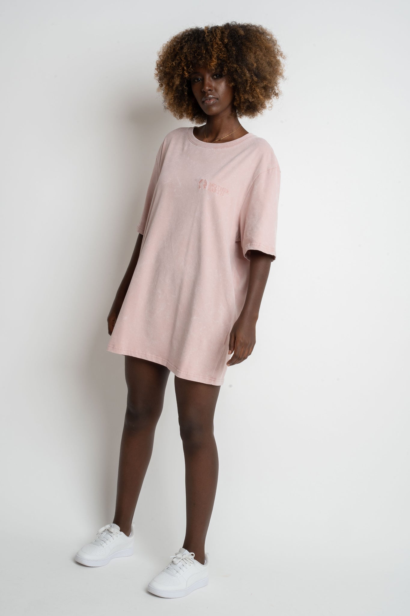 T-SHIRT WITH WASHED EFFECT LIGHT PINK - ARETE