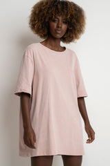 T-SHIRT WITH WASHED EFFECT LIGHT PINK - ARETE