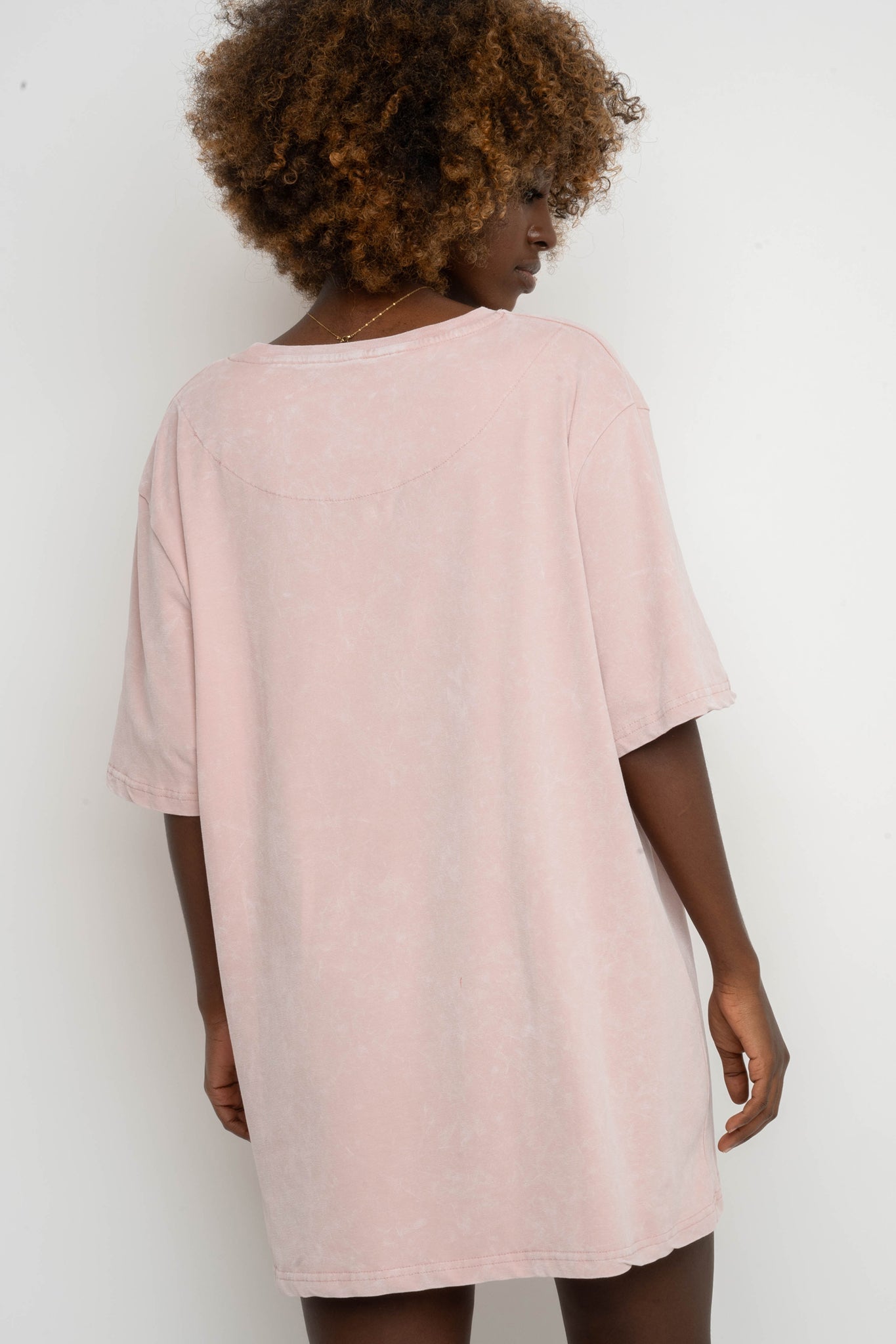 T-SHIRT WITH WASHED EFFECT LIGHT PINK - ARETE