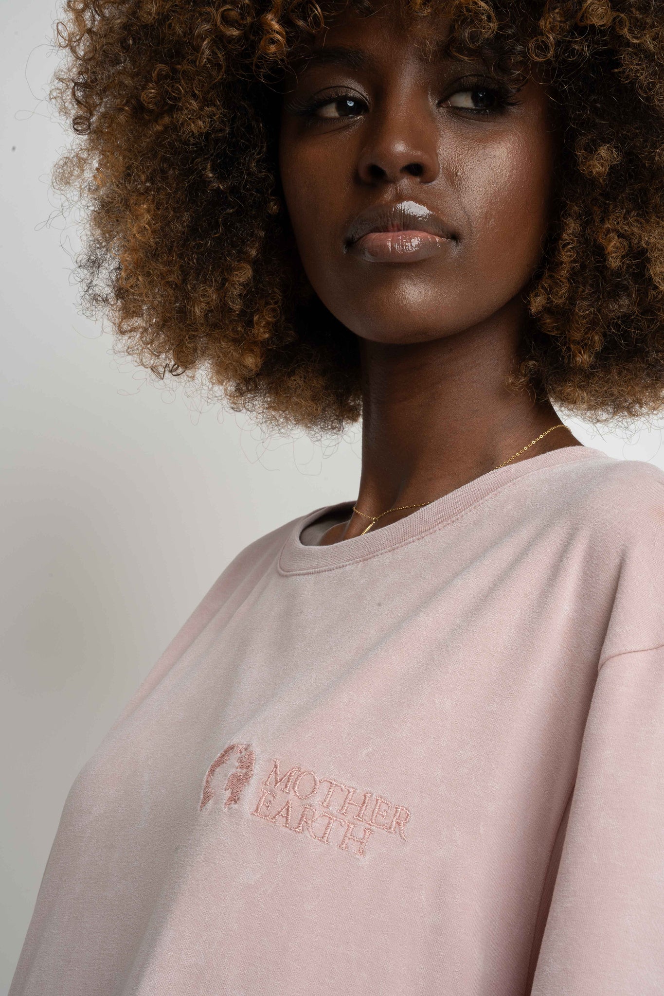 T-SHIRT WITH WASHED EFFECT LIGHT PINK - ARETE