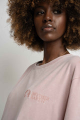 T-SHIRT WITH WASHED EFFECT LIGHT PINK - ARETE