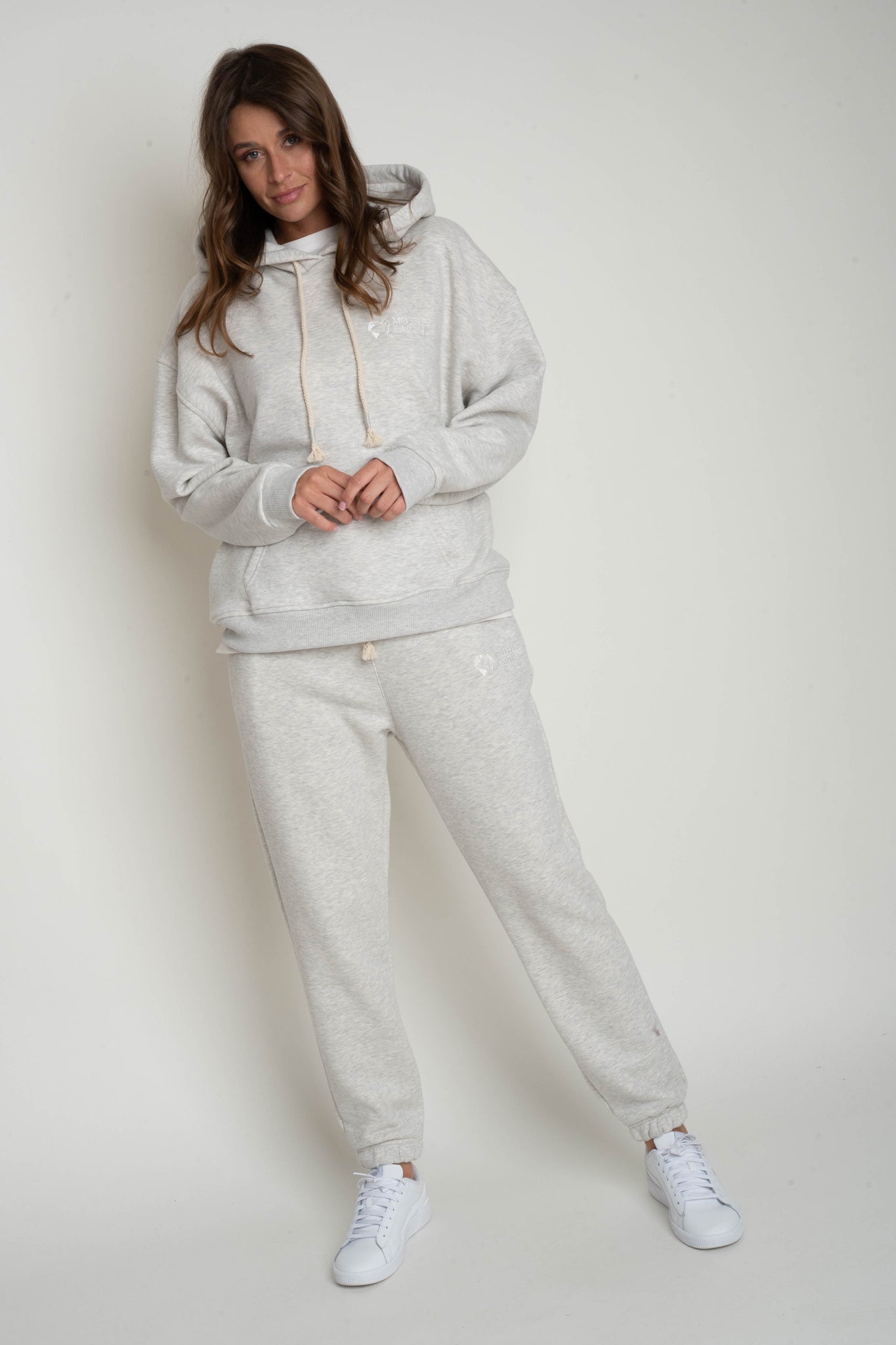 LIGHT GRAY HOODED SWEATSHIRT - MOHELI