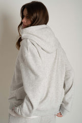 LIGHT GRAY HOODED SWEATSHIRT - MOHELI