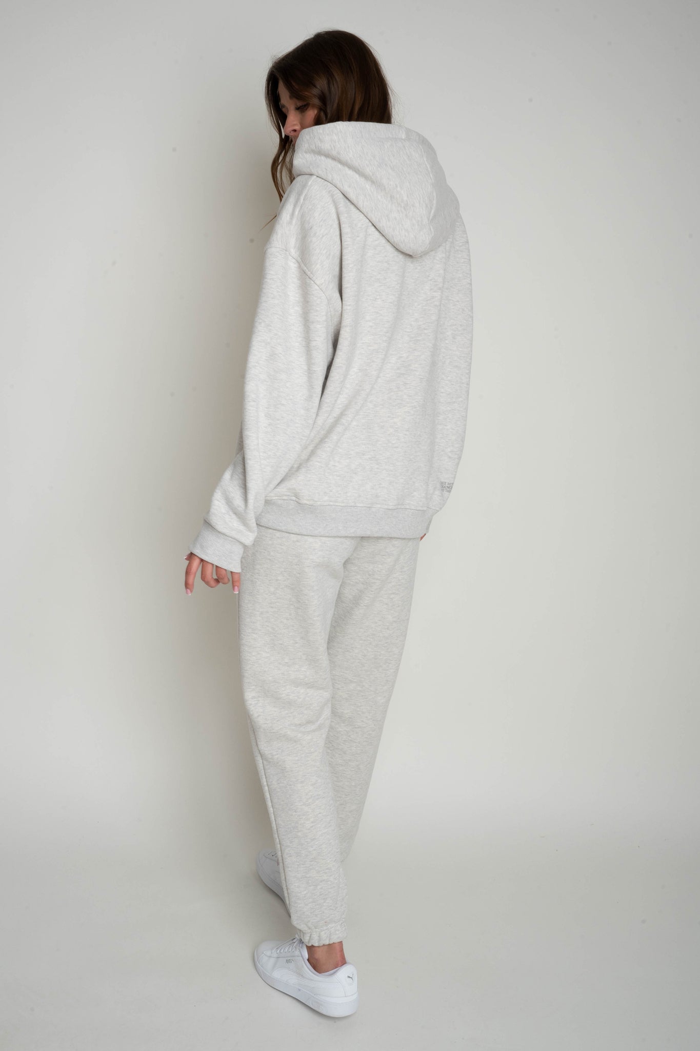 LIGHT GRAY HOODED SWEATSHIRT - MOHELI