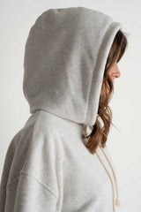 LIGHT GRAY HOODED SWEATSHIRT - MOHELI