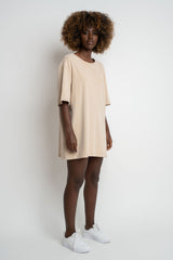 T-SHIRT WITH WASHED EFFECT BEIGE - ARETE