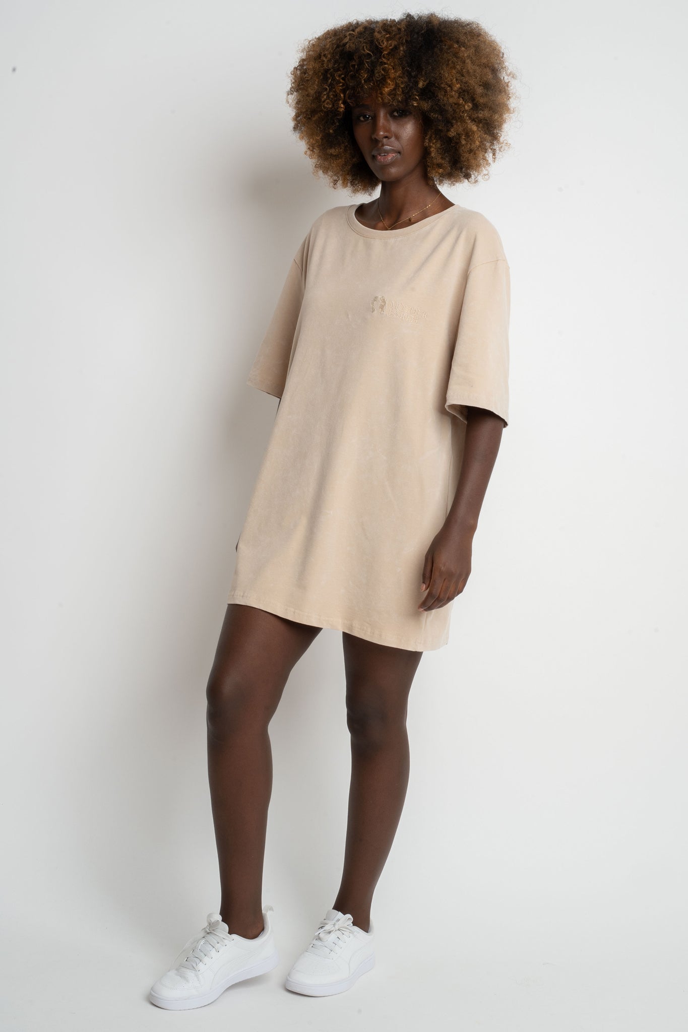 T-SHIRT WITH WASHED EFFECT BEIGE - ARETE
