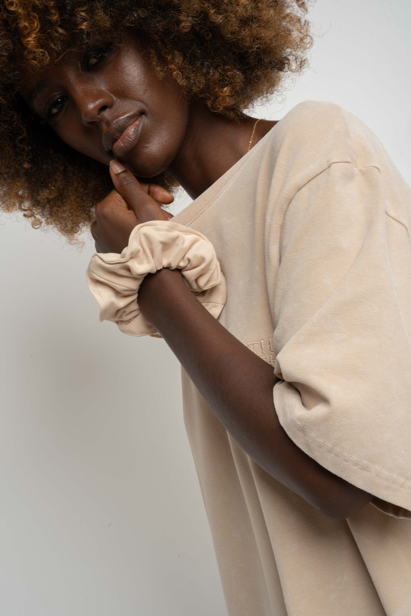 T-SHIRT WITH WASHED EFFECT BEIGE - ARETE