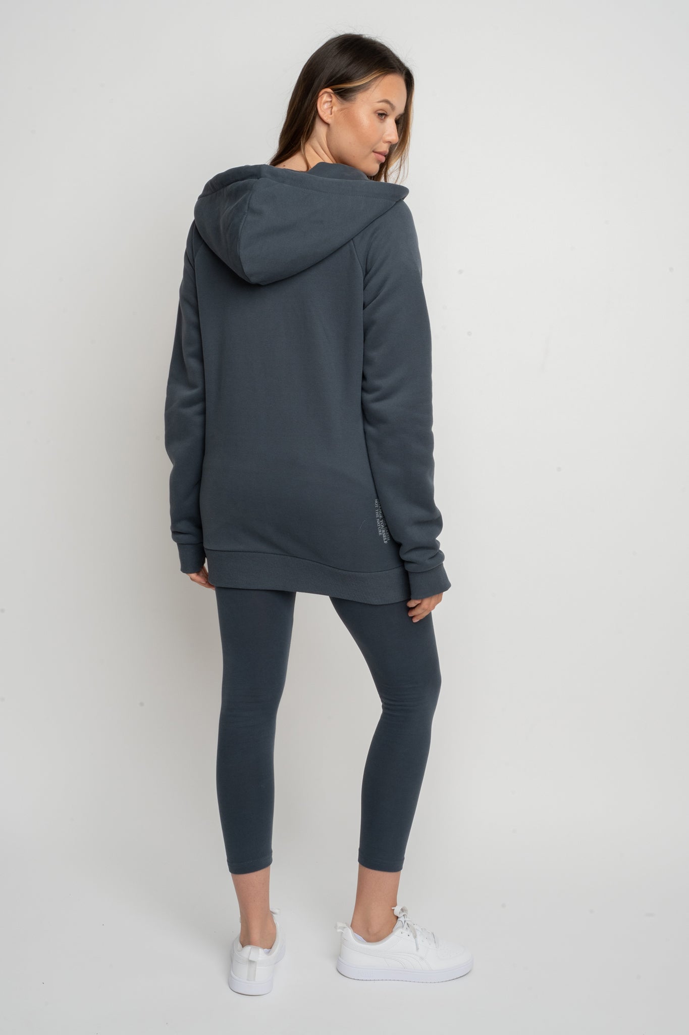 GRAPHITE ZIP-UP HOODIE - ZANZIBAR