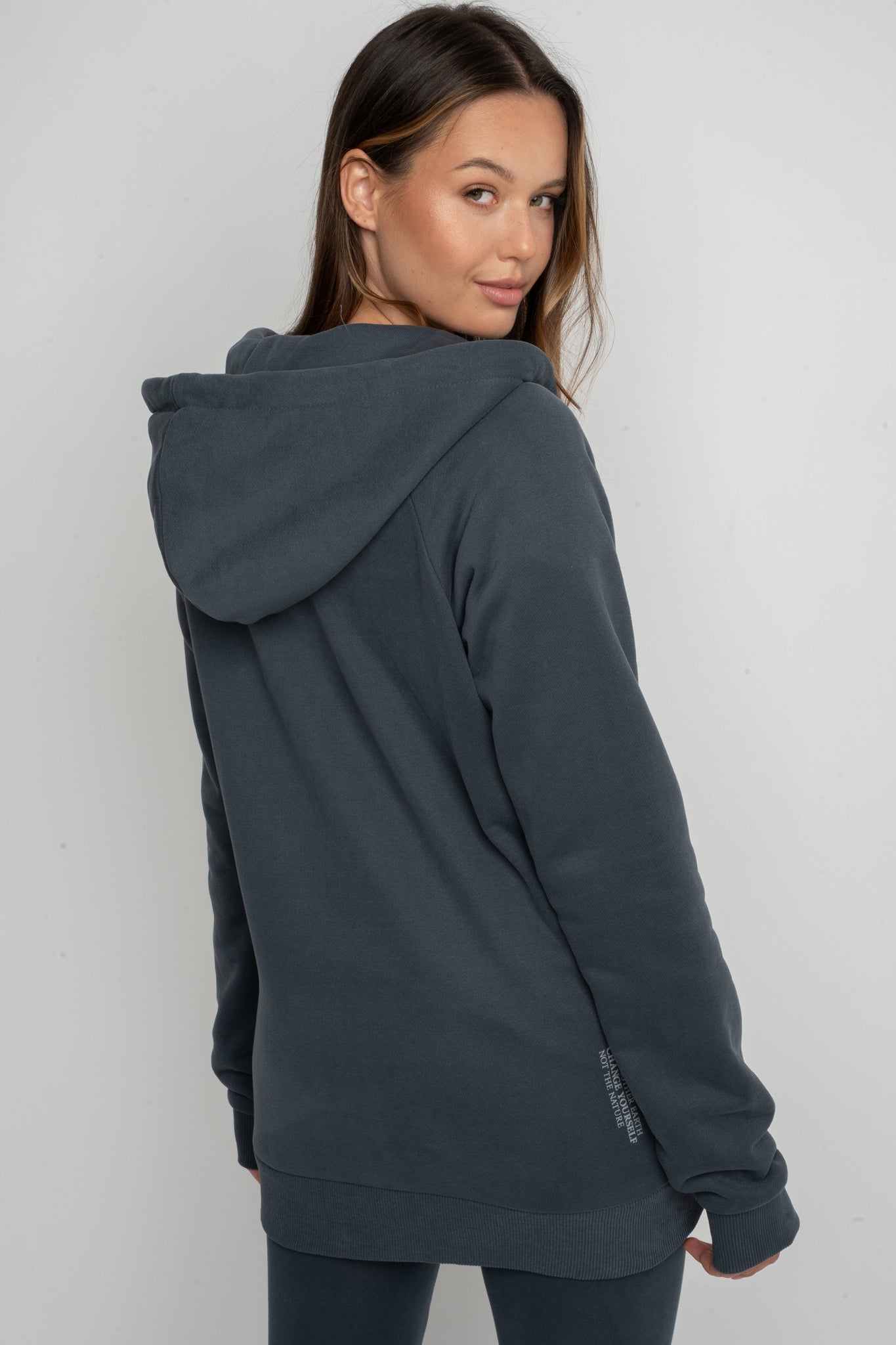 GRAPHITE ZIP-UP HOODIE - ZANZIBAR