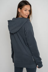 GRAPHITE ZIP-UP HOODIE - ZANZIBAR