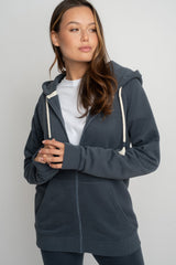 GRAPHITE ZIP-UP HOODIE - ZANZIBAR
