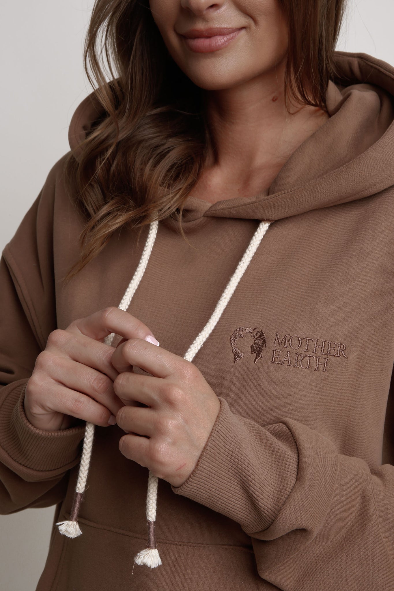 BROWN HOODED SWEATSHIRT - MOHELI