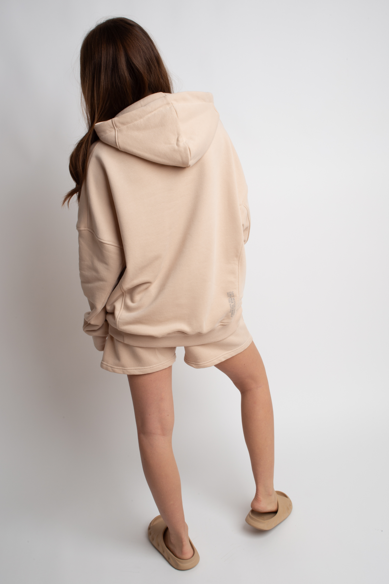 Übergroßes Kapuzen -Sweatshirt in Beige - Egeria