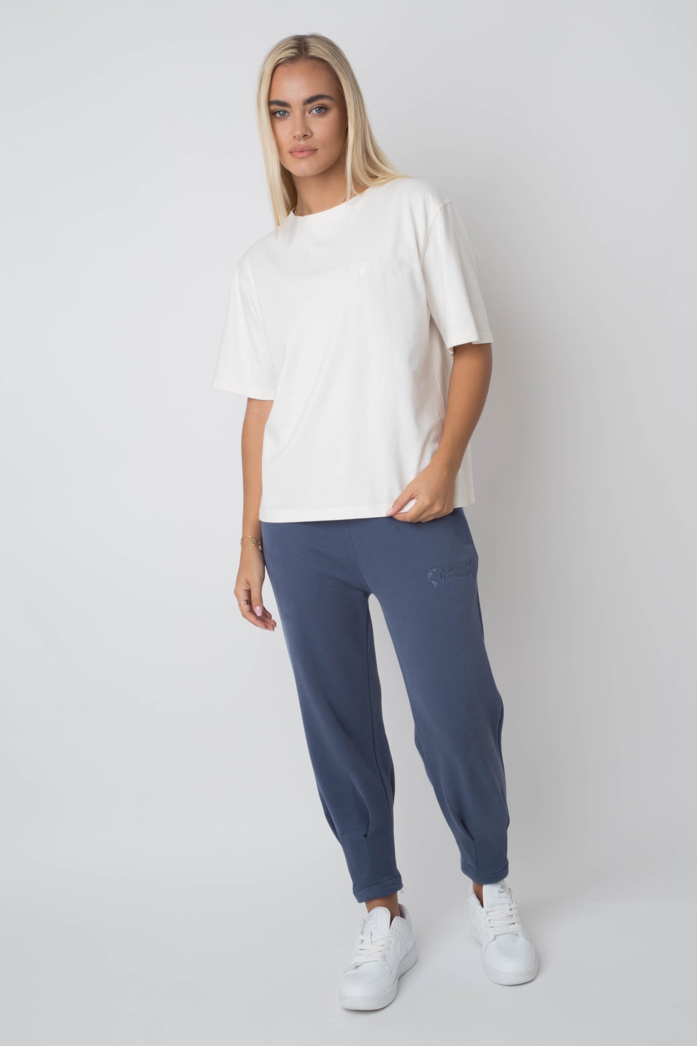 NAVY BLUE JOGGERS WITH TAPERED LEGS - ANACAPA