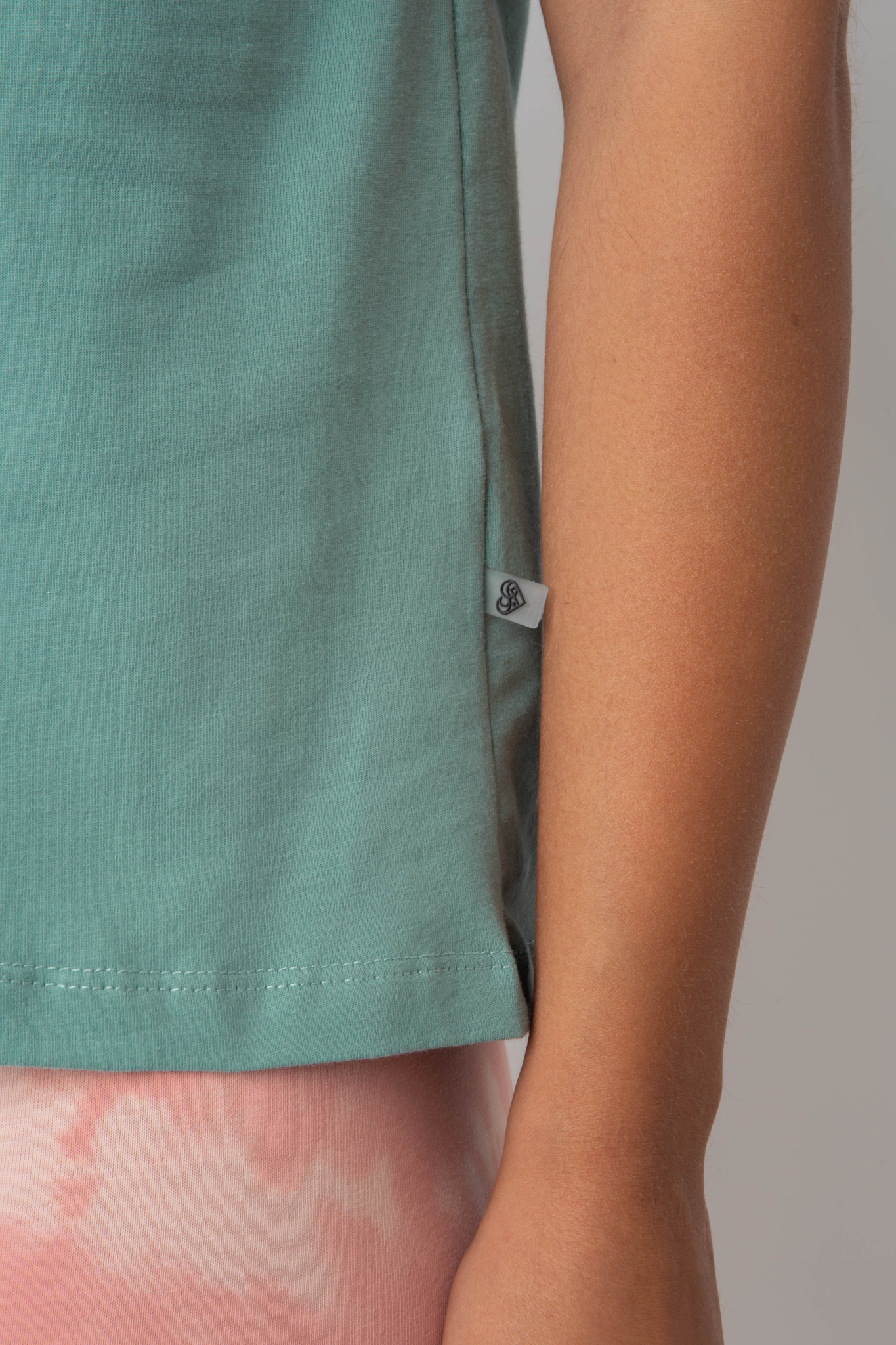 Apres Beach Mint T -Shirt mit rosa Druck - Manuel