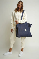 Denim Shopper Bag Marine Blue - Lido