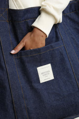 DENIM SHOPPER BAG NAVY BLUE - LIDO