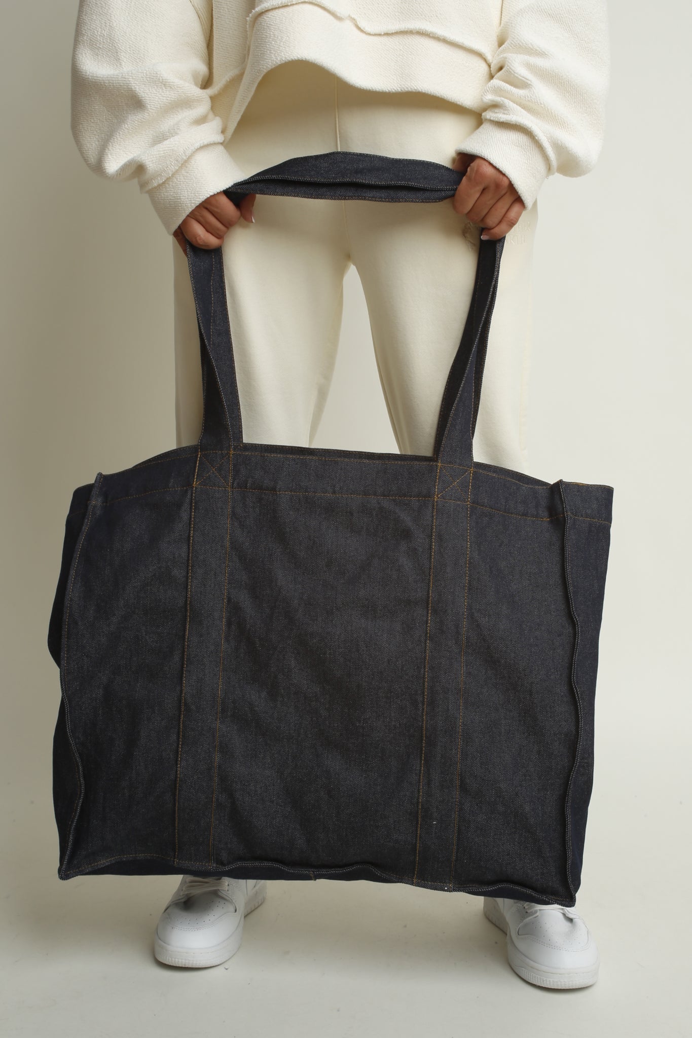 DENIM SHOPPER BAG DARK NAVY - LIDO