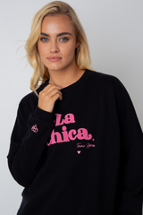 La Chica Crewneck Sweatshirt in Schwarz - Vald