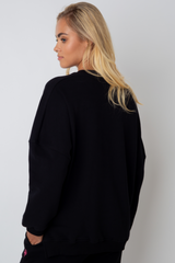 La Chica Crewneck Sweatshirt in Schwarz - Vald