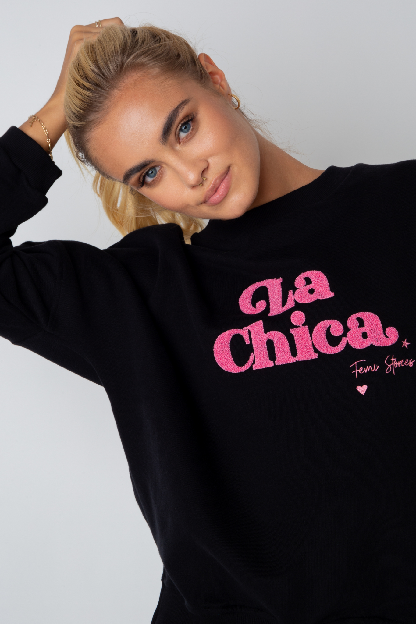 La Chica Crewneck Sweatshirt in Schwarz - Vald