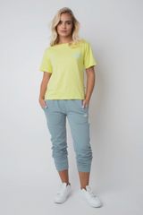 Apres Beach Lime Green T -Shirt mit Blauprint - Manuel