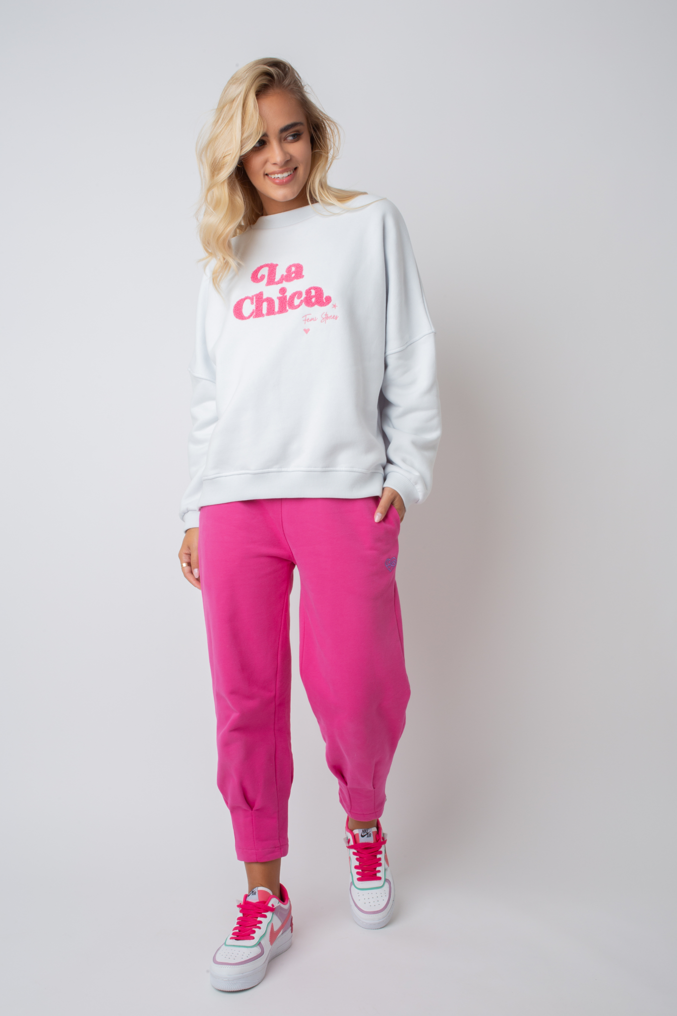 La Chica Crewneck Sweatshirt in Weiß - Vald