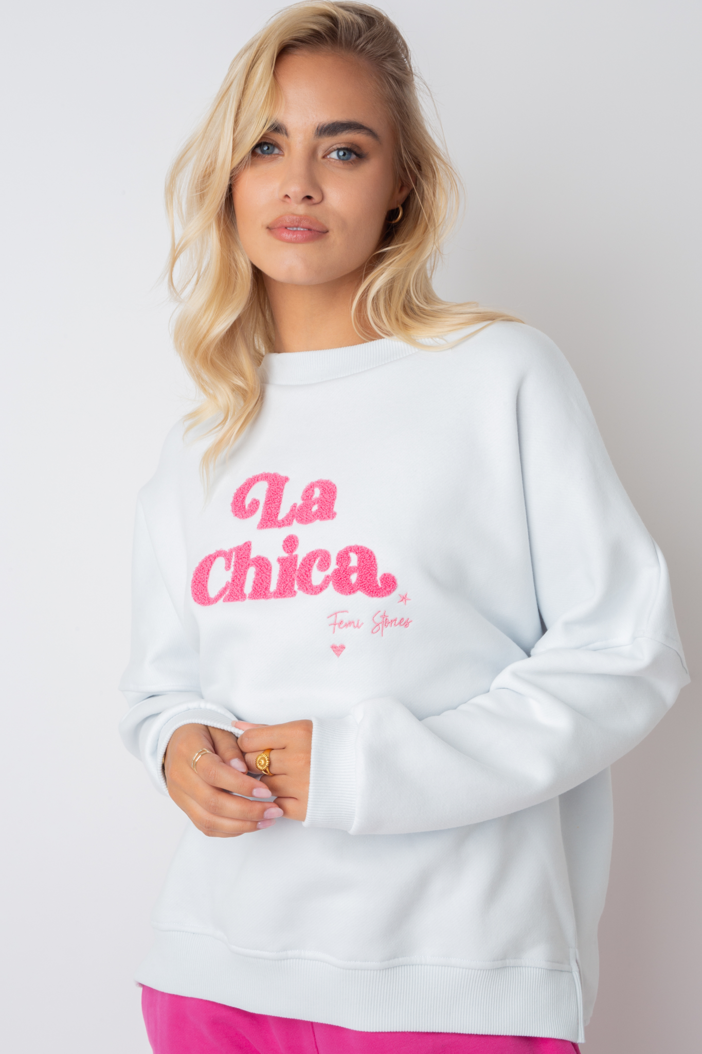 La Chica Crewneck Sweatshirt in Weiß - Vald