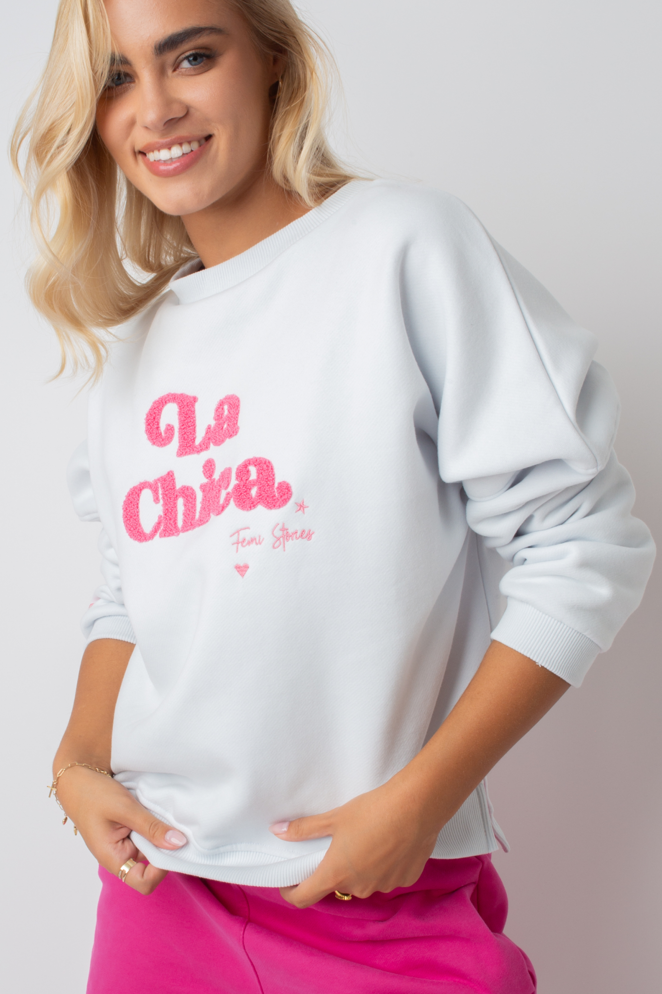 La Chica Crewneck Sweatshirt in Weiß - Vald