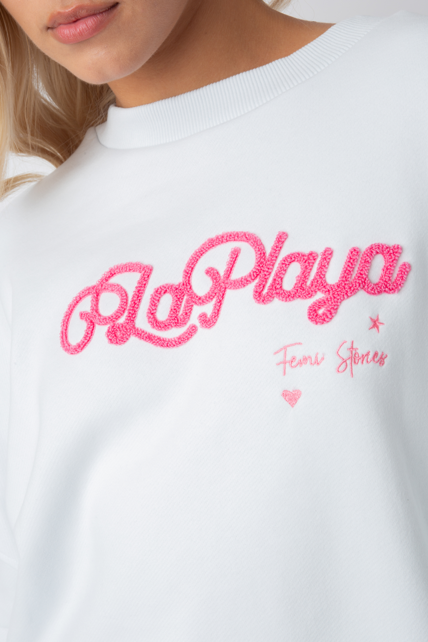 La Playa Crewneck Sweatshirt White - Vald