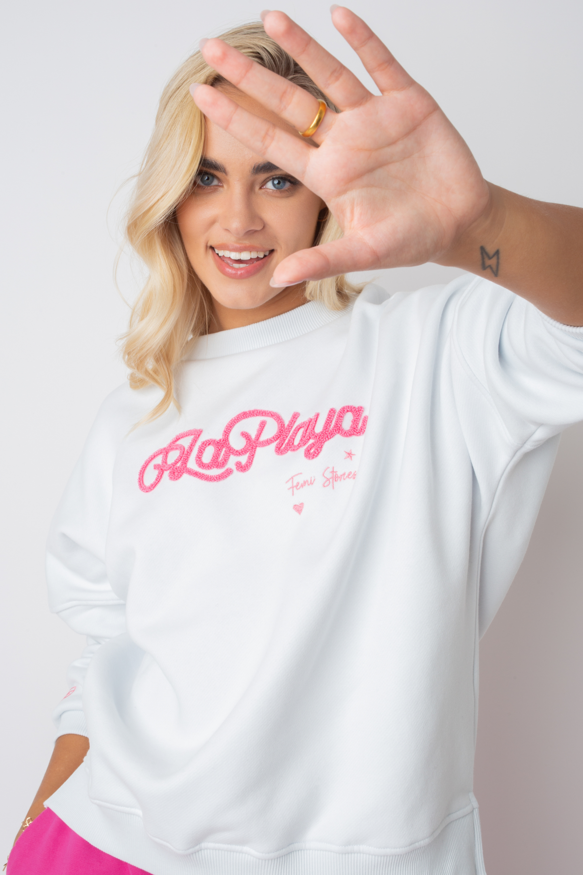 La Playa Crewneck Sweatshirt White - Vald