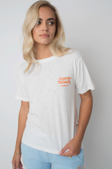 T -Shirt Apres Beach Ecru mit Orangendruck - Manuel