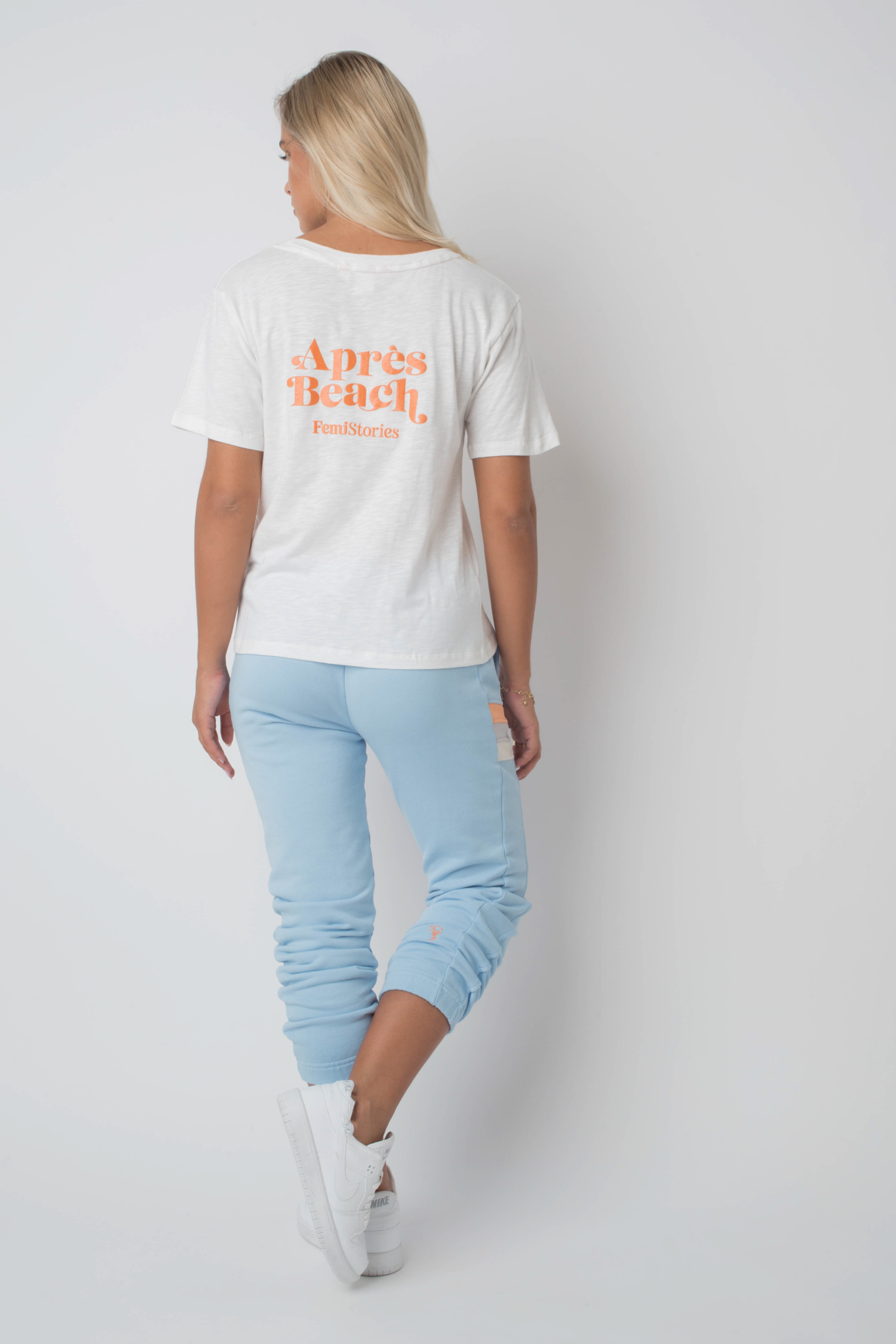 T -Shirt Apres Beach Ecru mit Orangendruck - Manuel